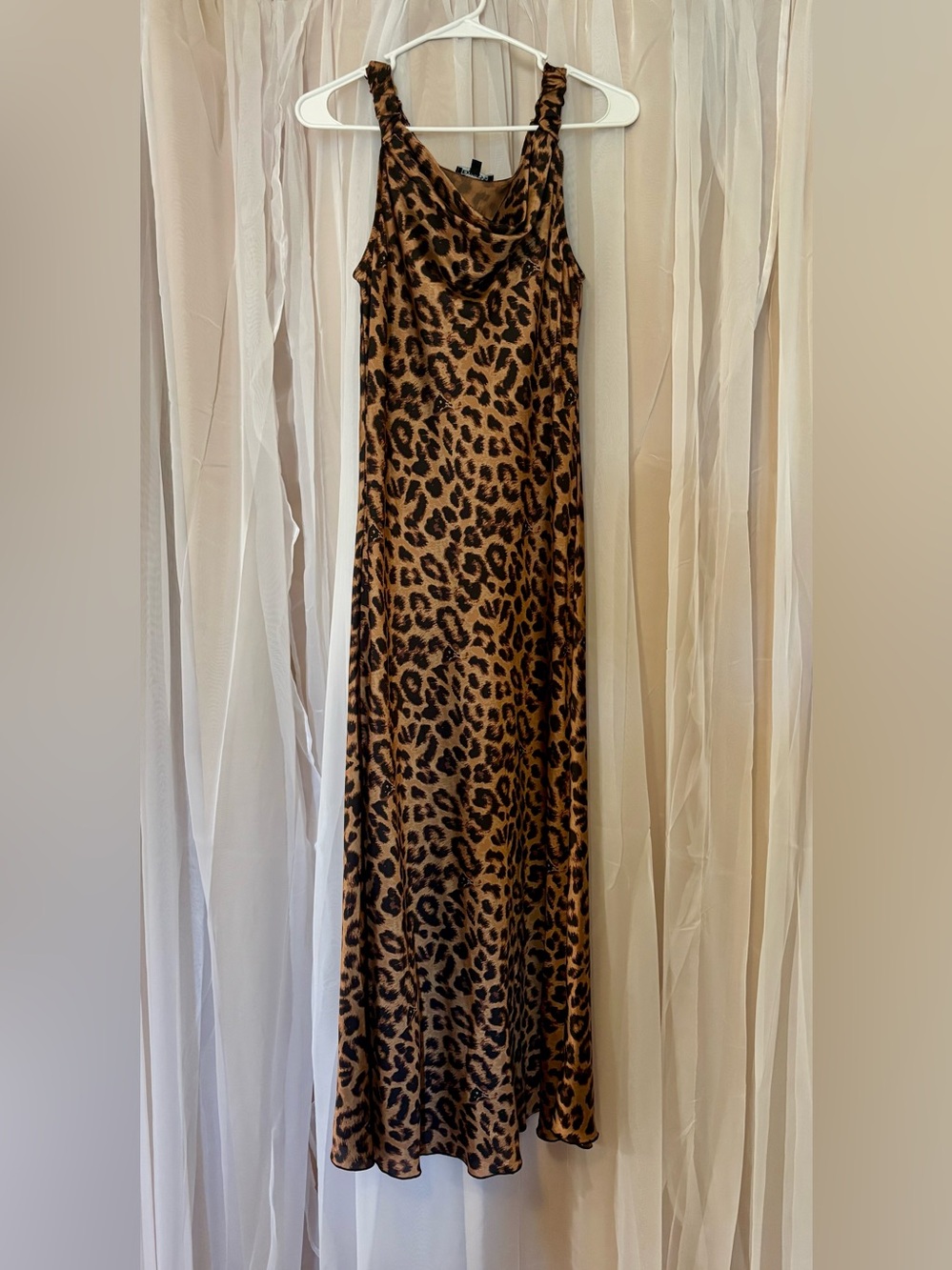 Express XS Leopard Print Slip Dress